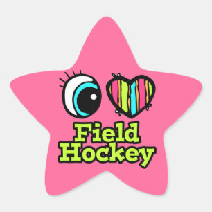 Liebe Hockey Stern-Aufkleber