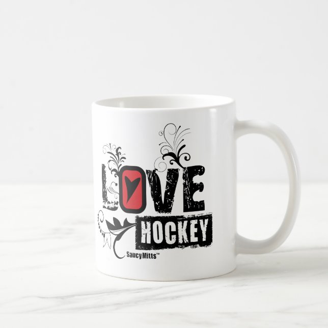 Liebe Hockey Swirl Kaffeetasse (Rechts)