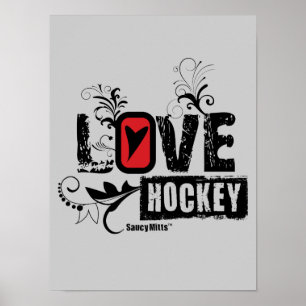 Liebe-Hockeywirl für Frauen Poster