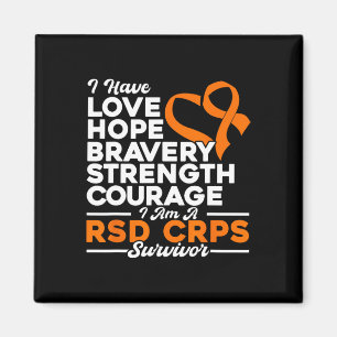 Liebe Hoffnung Bravery Strength Rsd Crps Bewusstse Magnet