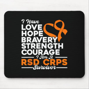 Liebe Hoffnung Bravery Strength Rsd Crps Bewusstse Mousepad