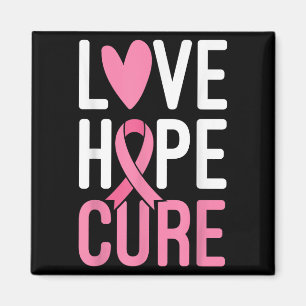 Liebe Hoffnung Brustkrebs heilen Krieger rosa Band Magnet