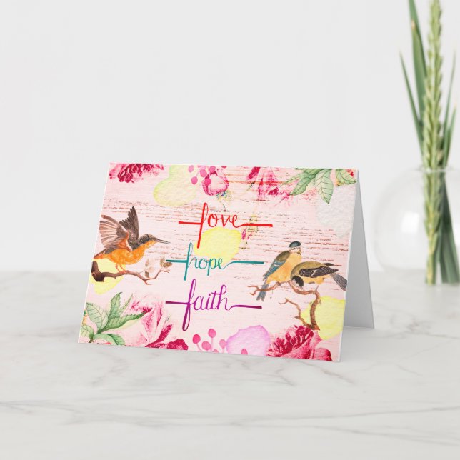 Liebe, Hoffnung, Glaubenskarten Dankeskarte (Vorderseite)