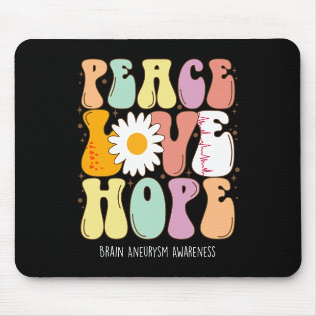 Liebe Hoffnung Hirnaneurysma Aufklärung Geschenk Mousepad (Vorne)