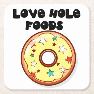 Liebe Hole Foods Rechteckiger Pappuntersetzer