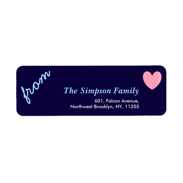 Liebe Holiday Collection Rosa Rücksendeadresse (Vorne)