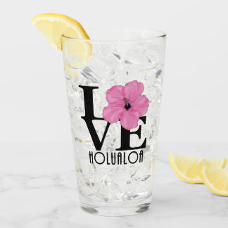 LIEBE Holualoa Rosa Hibiskus Glas