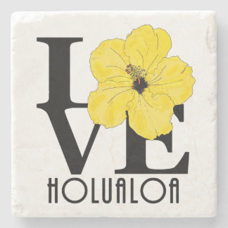 LIEBE Holualoa Yelow Hibiskus Steinuntersetzer