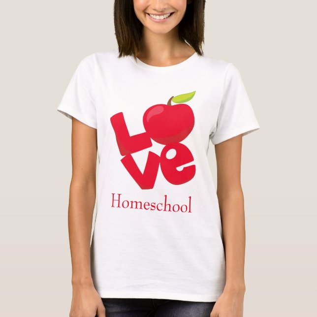 Liebe Homeschool Red Apple T-Shirt (Vorderseite)