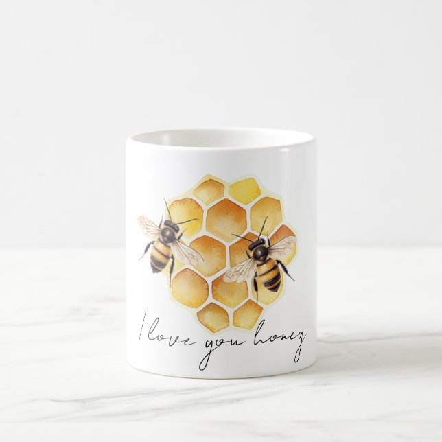 Liebe Honey Bees Kaffeetasse (Mittel)