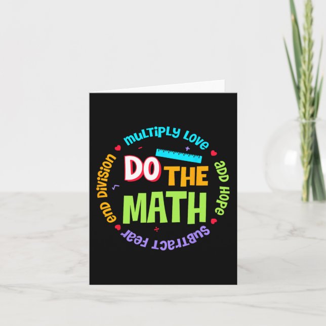 Liebe Hope Angst tun die Mathe Test Day Staar Test Karte (Vorderseite)
