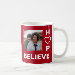 LIEBE HOPE BELIEVE Paare Foto Kaffeetasse