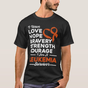 Liebe Hope Bravery Strength Leukämie Awareness Fun T-Shirt