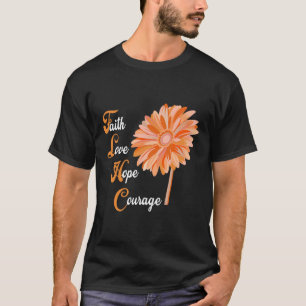 Liebe Hope Courage Aml Leukemia Bewusstsein T-Shirt