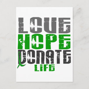 Liebe HOPE DONATE LIFE T - Shirt, Geschenke & Bekl Postkarte