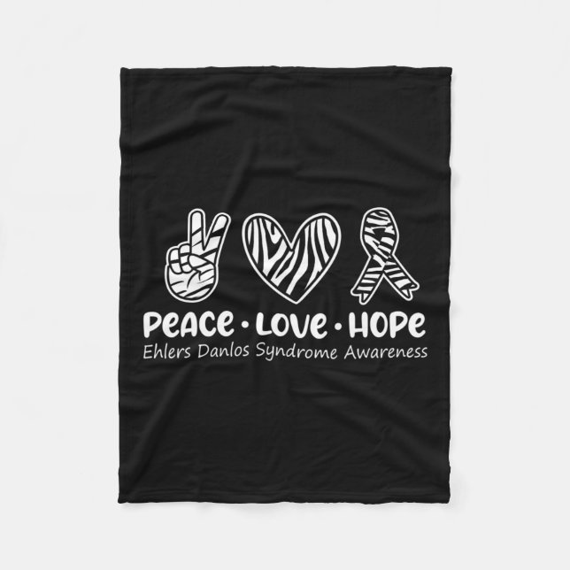 Liebe Hope Ehlers Danlos Awareness Eds Warrior Fleecedecke (Vorderseite)