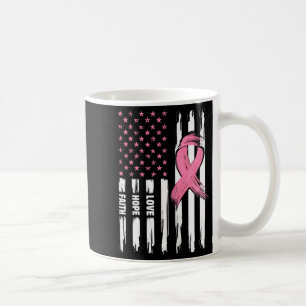 Liebe Hope Faith US American Flag _ Brustkrebs Kaffeetasse