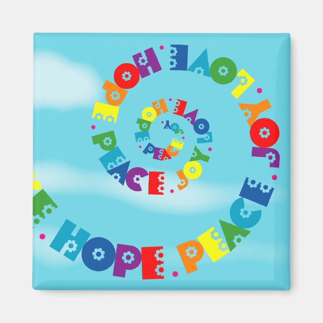 Liebe Hope Peace Joy Magnet (Vorne)