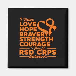 Liebe Hope Strength Courength Rsd Crps Awareness Magnet