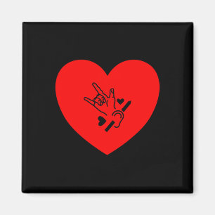 Liebe Hörgeräusch Hand Zeichen Hörverlust Bewussts Magnet