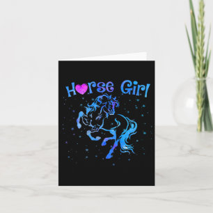 Liebe Horse Girl Karte