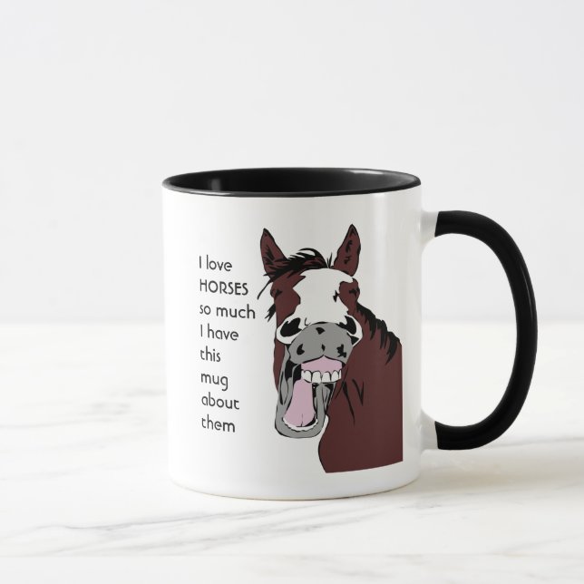Liebe HORSES so viel Spaß Zitat Tasse (Rechts)