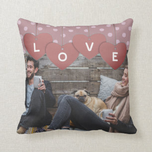 Liebe Hört Banner Romantisches Überaid-Foto Kissen