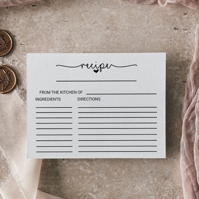Liebe Hört Brautparty Rezept Karten (Von Creator hochgeladen)