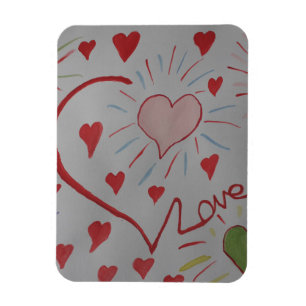 Liebe hört flexibles Foto Magnet
