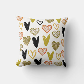 Liebe Hört Hand gezogen Kissen