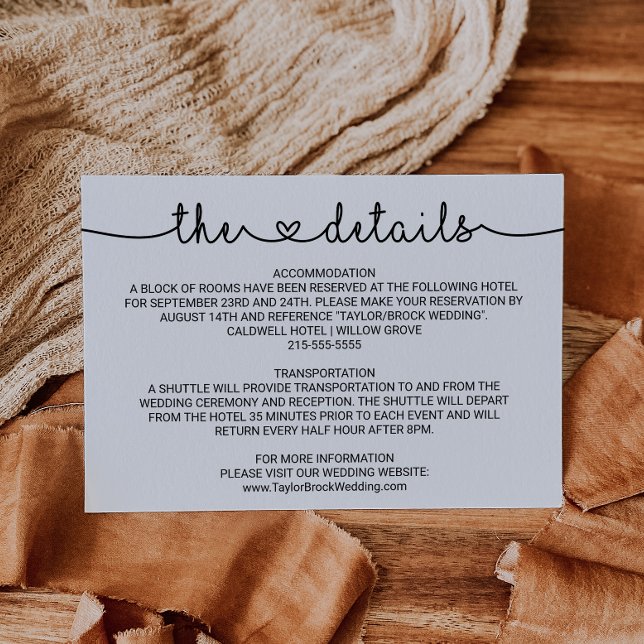 Liebe Hört Hochzeitdetails - Eintrittskarte Begleitkarte (Von Creator hochgeladen)