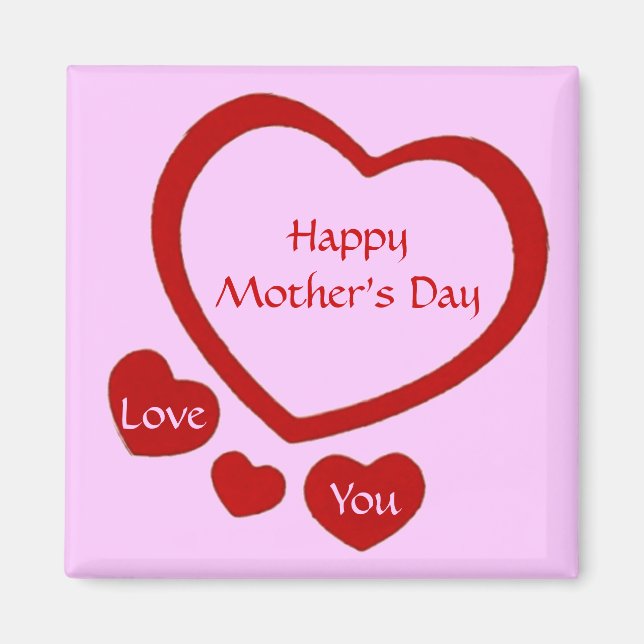 Liebe hört Muttertagsmagnet Magnet (Vorne)