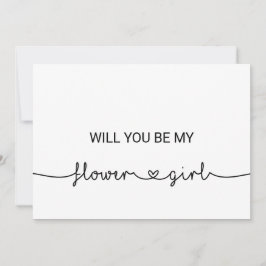 Liebe Hört, wirst du mein Blumenmädchen sein Einladung