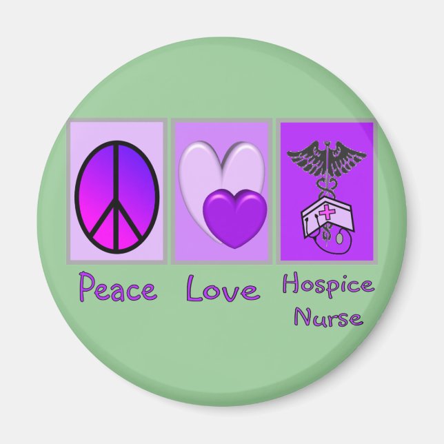 Liebe Hospice Nurse (LILA) Magnet (Vorne)
