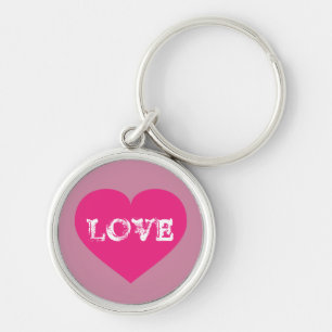 LIEBE Hot Rosa Herz Keychain Schlüsselanhänger