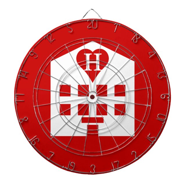 Liebe Hotel Japanese Emoji Dartscheibe (vorne)