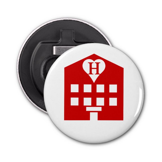 Liebe Hotel Japanese Emoji Flaschenöffner (Vorderseite)