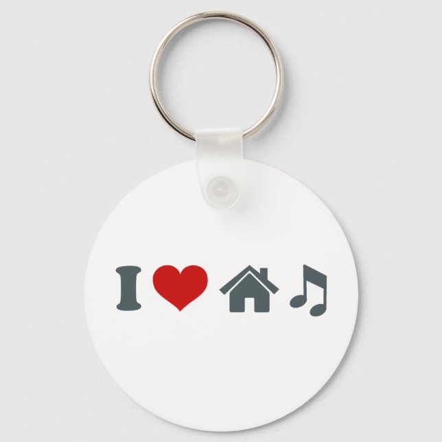 Liebe House Music Schlüsselanhänger (Vorderseite)