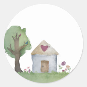 Liebe House Zuhause Garden Geschenkverpackungsaufk Runder Aufkleber