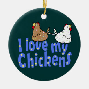 Liebe-Huhn-Verzierung Keramik Ornament