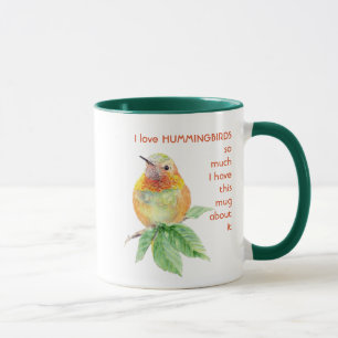 Liebe HUMMINGBIRDS so viel Spaß Zitat Tasse