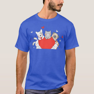 Liebe Hund Katze Freund T-Shirt