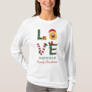 Liebe Hund Personalisiertes Weihnachten Passende F T-Shirt
