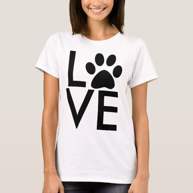 Liebe Hund T-Shirt (Vorderseite)