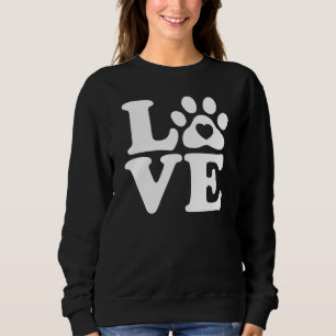 Liebe Hunde Pfoten drucken Sweatshirt