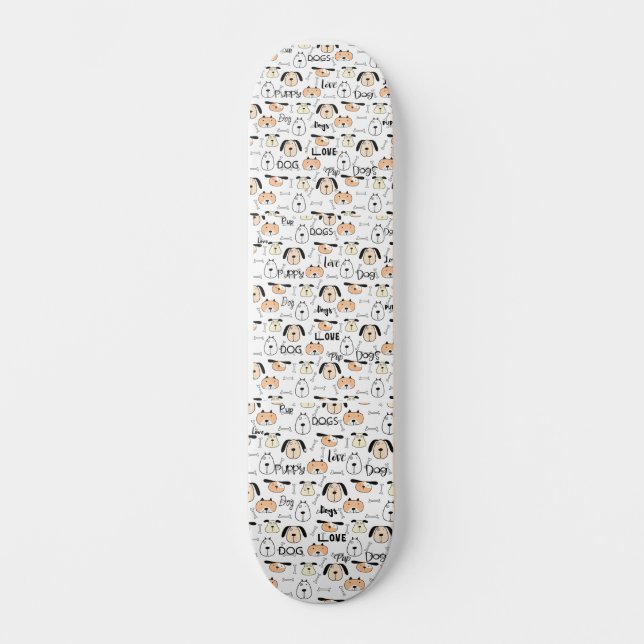 Liebe Hunde und Welpen Skateboard (Vorderseite)