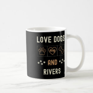 Liebe Hunde Wander Boote Flüsse Männer Frauen Hund Kaffeetasse