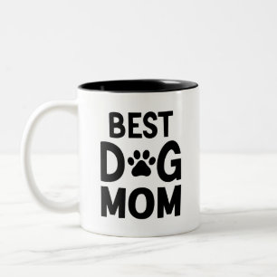 Liebe Hunden Mama, Lustige Hunden Mama, Hunden Mam Zweifarbige Tasse