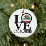 LIEBE Huntington Beach Keramik Ornament<br><div class="desc">Für die Liebe von Zuhause,  Huntington Beach California</div>