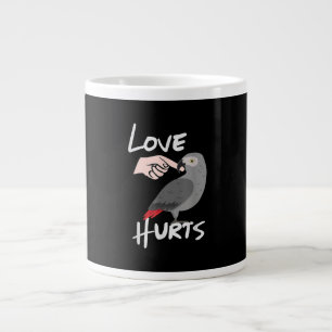 Liebe Hurst African Gray    ParrotValentines Day Jumbo-Tasse